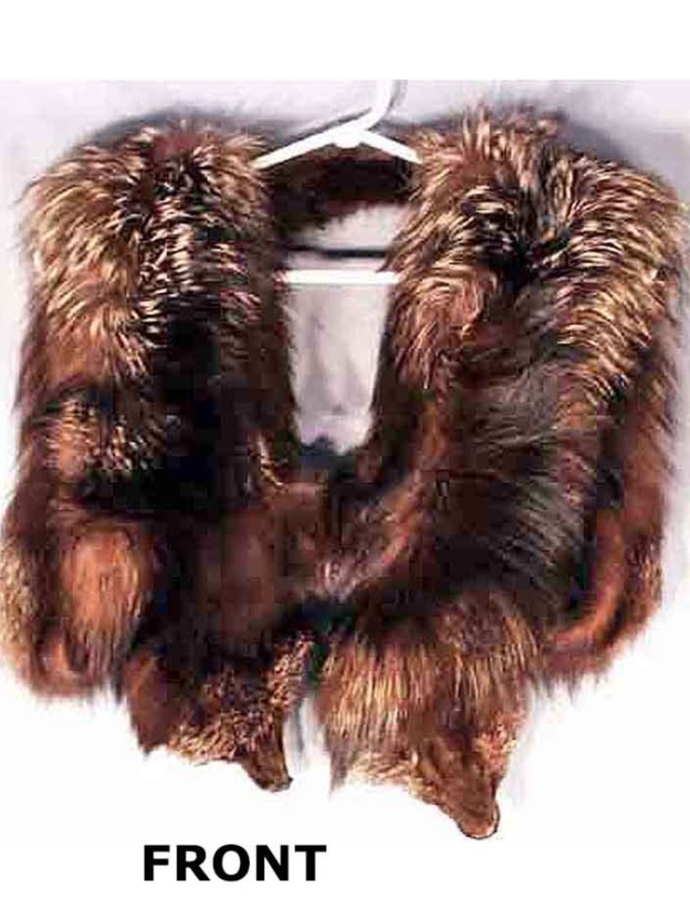 SILVER FOX VEST, THICK SOFT FUR BOTH SIDES, SILVER/BROWN/BLACK, ONE SIZE FITS